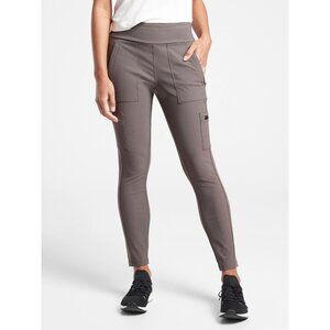 ATHLETA Headland Hybrid Shale Taupe High Rise Cargo Ankle Leggings, Size 2